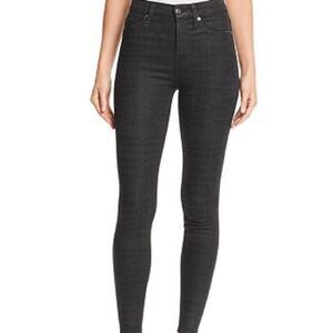 7 For All Mankind Croc-print ankle skinny jeans